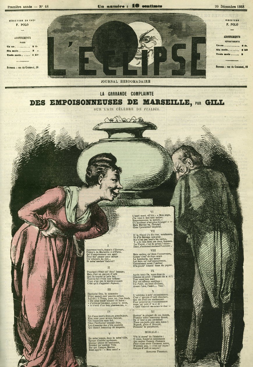 Die große Klage „Poissonneuses de Marseille“. Titelblatt in „L