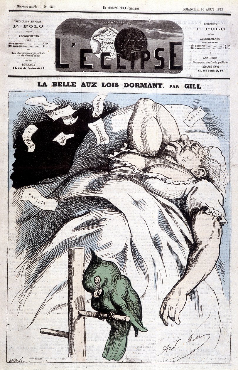 Victoria-Karikatur in „Dornröschen“ - von Gill, in „L