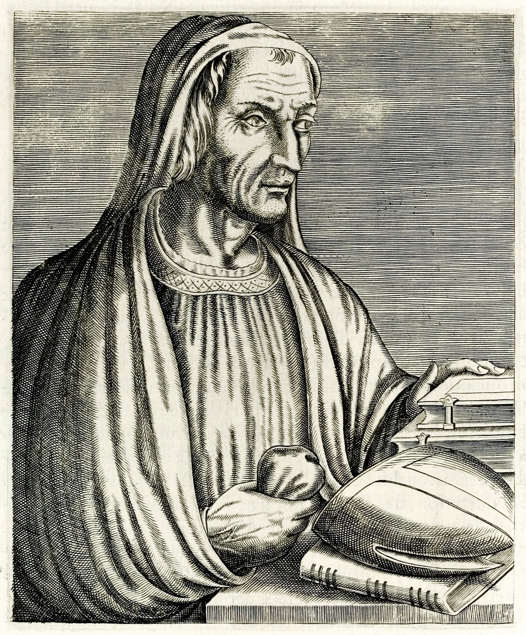 Gregor von Tours, aus „Wahre Porträts“ von André Thévet, veröffentlicht 1594 von Andre Thevet