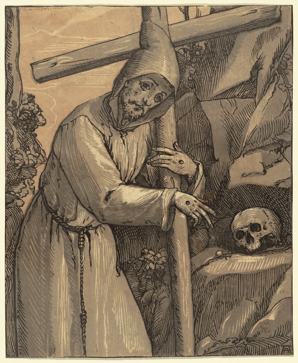 Heiliger Franz von Assisi, 1591 von Andrea Andreani