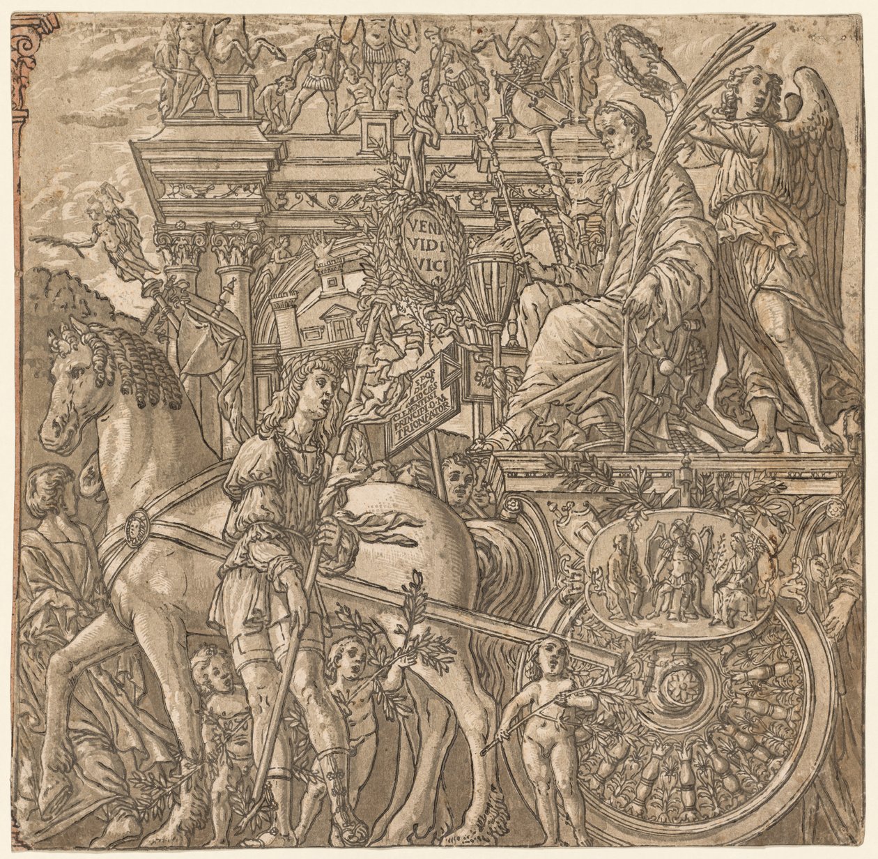 Der Triumph von Julius Caesar: Caesar triumphierend, 1593-99 von Andrea Andreani