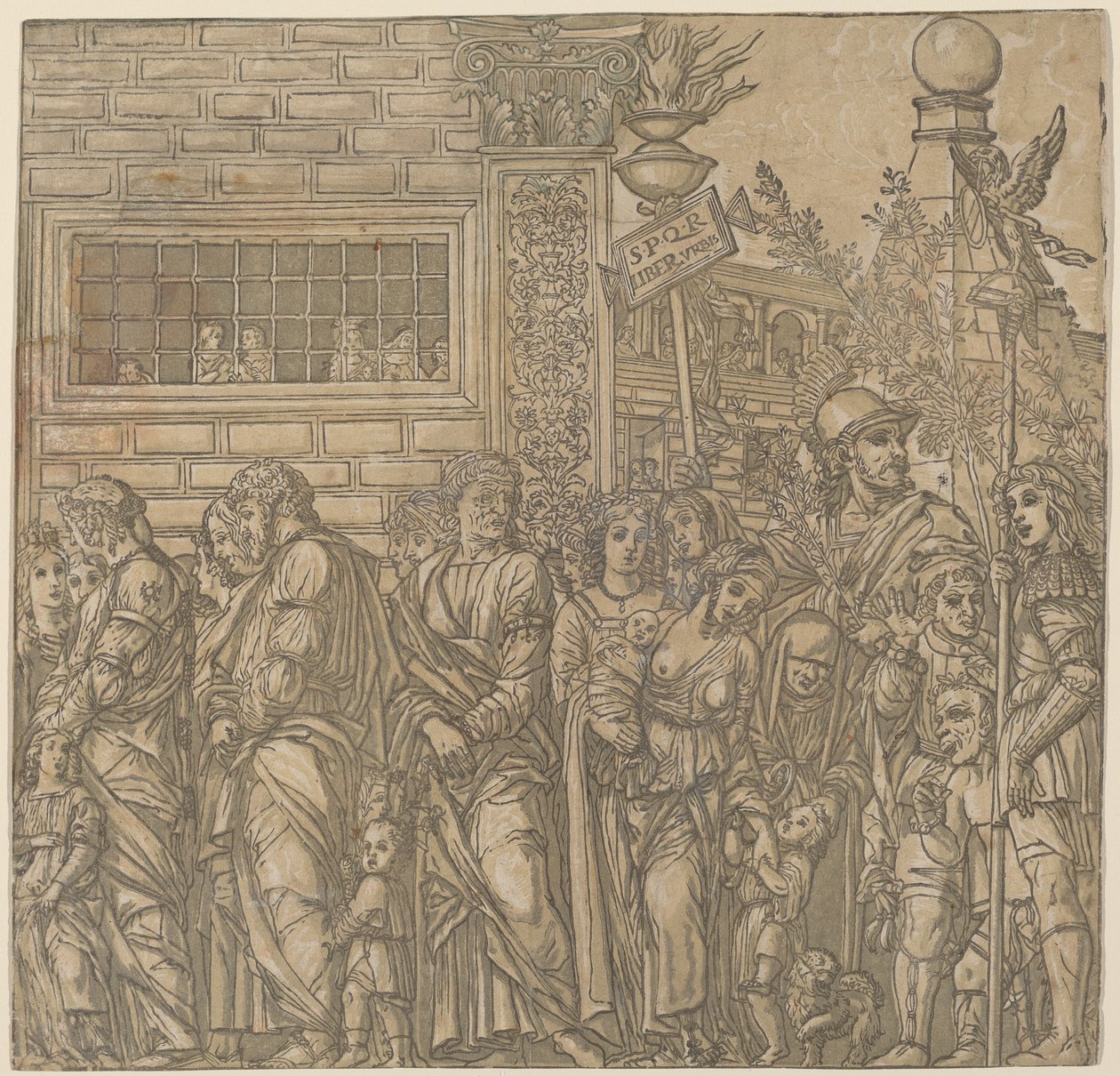 Der Triumph von Julius Caesar von Andrea Andreani after Andrea Mantegna