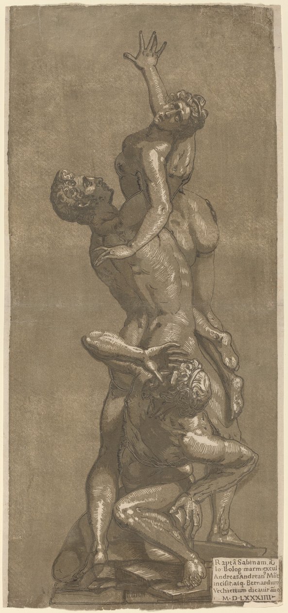 Der Raub der Sabinerinnen von Andrea Andreani after Giovanni Bologna