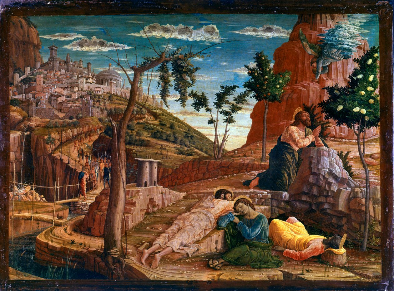 Gebet im Garten Gethsemane (Detail) von Andrea Mantegna