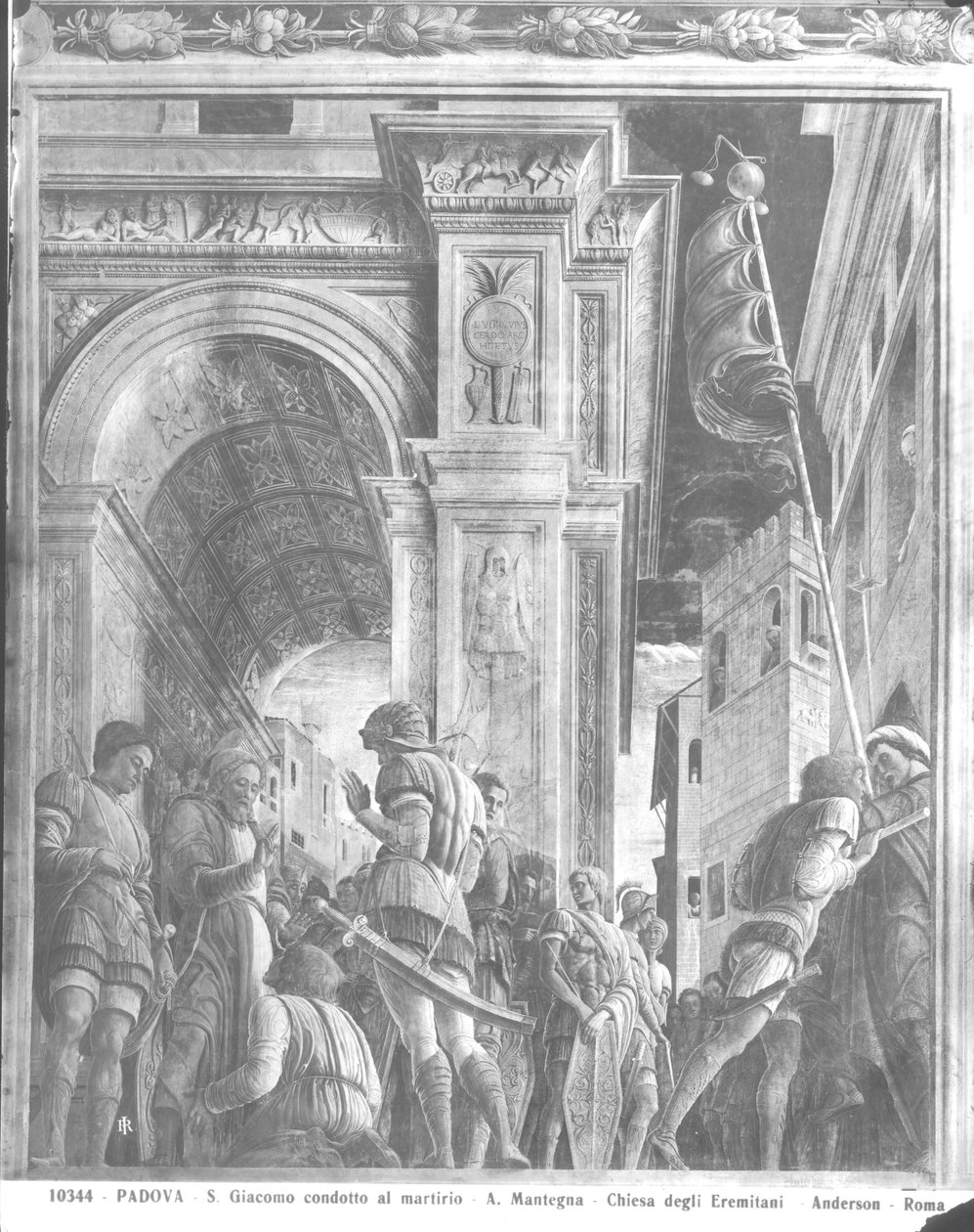 Der heilige Jakobus der Große auf dem Weg zur Hinrichtung (Detail) von Andrea Mantegna