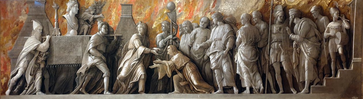 Die Einführung des Kultes der Kybele in Rom von Andrea Mantegna