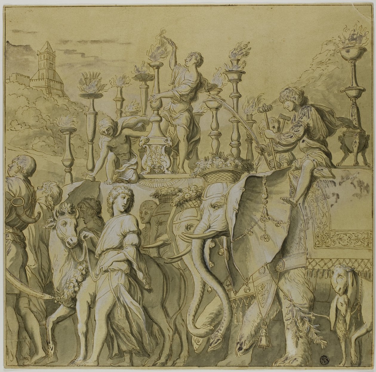 Triumphe von Julius Caesar: Leinwand Nr. V von Andrea Mantegna