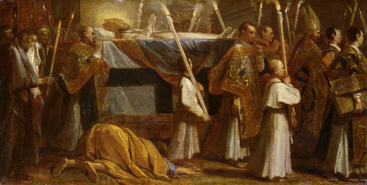 Begräbnisprozession eines Bischofs von Andrea Sacchi