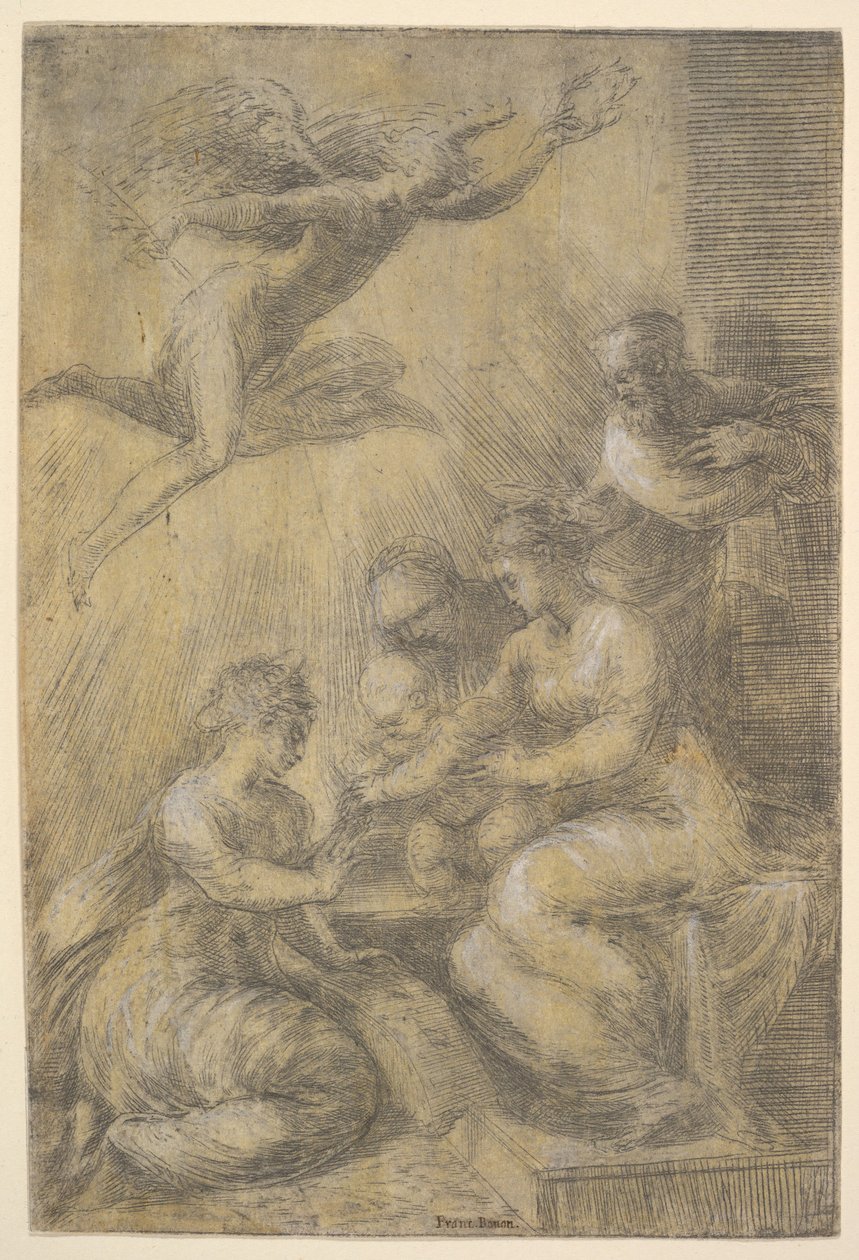 Die mystische Hochzeit der Heiligen Katharina, ca. 1550 von Andrea Schiavone