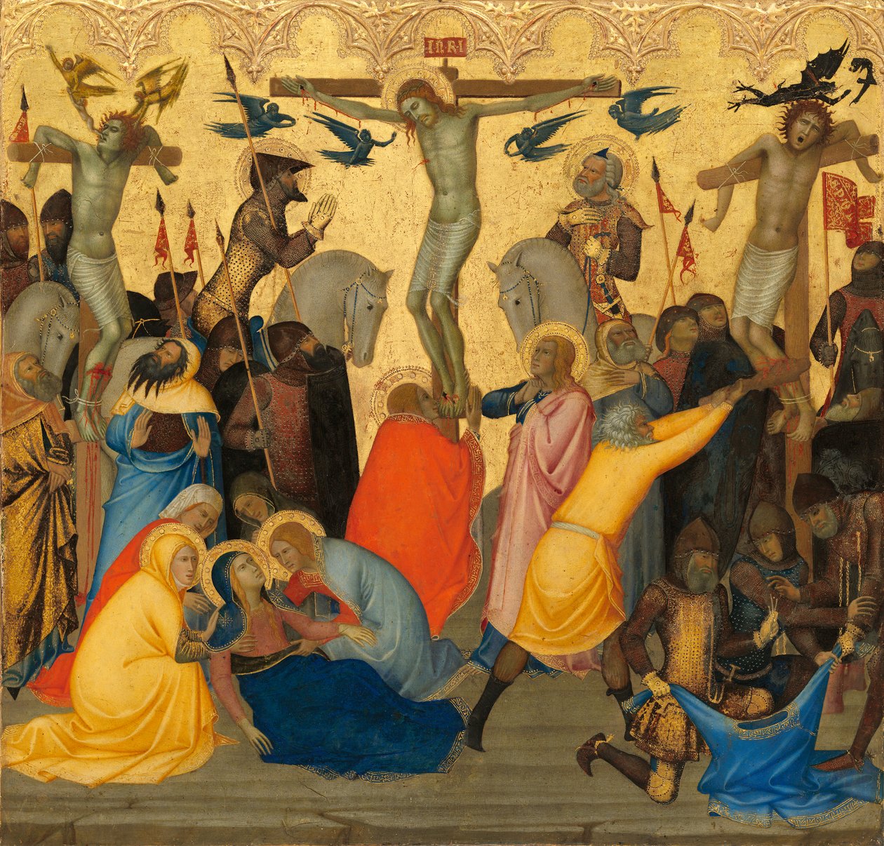 Die Kreuzigung, ca. 1380 von Andrea Vanni
