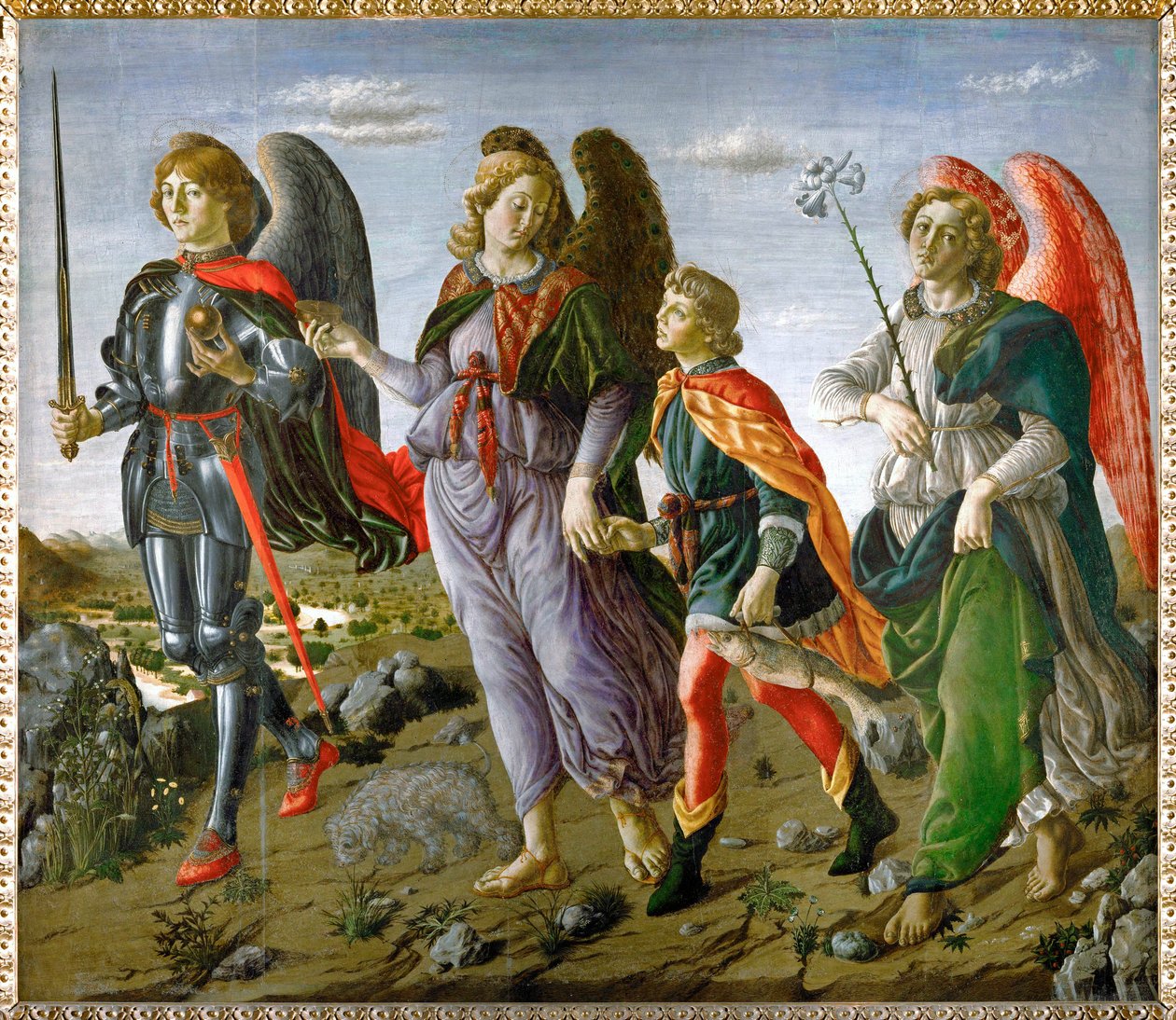 Tobias und der Engel von Andrea del (1435-88) Francesco Botticini & Verrocchio