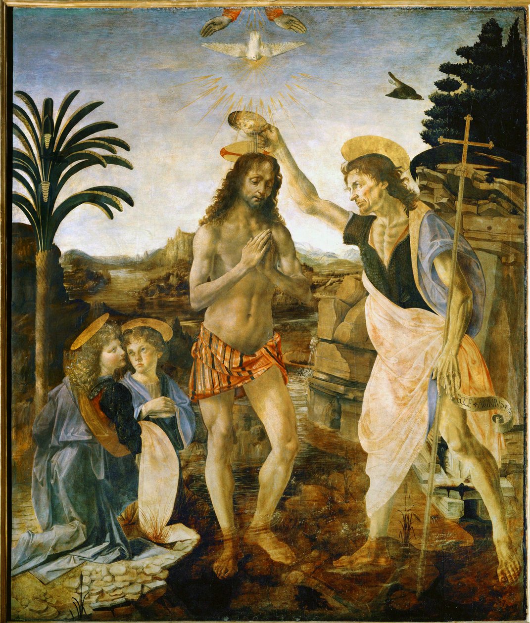 Taufe Christi von Andrea del Verrocchio