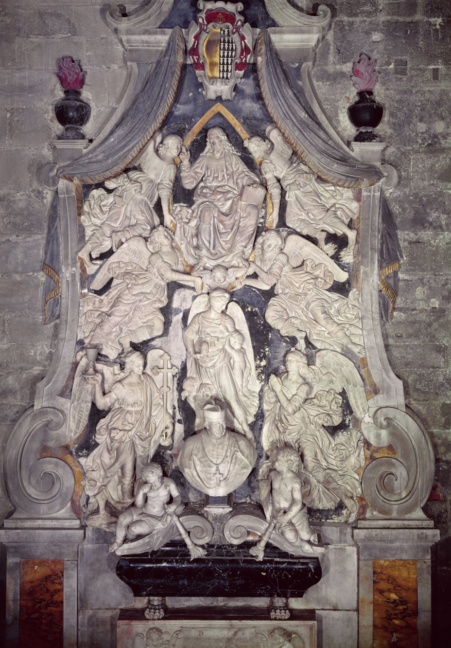 Grabdenkmal des Kardinals Forteguerri (Marmor) von Andrea del Verrocchio