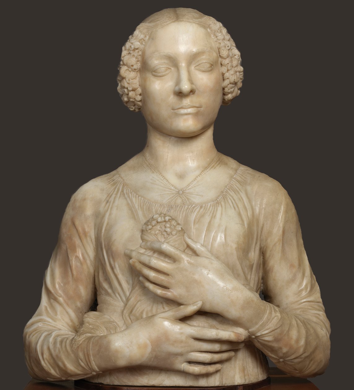 Dame mit einem Blumenstrauß, ca. 1475 von Andrea del Verrocchio