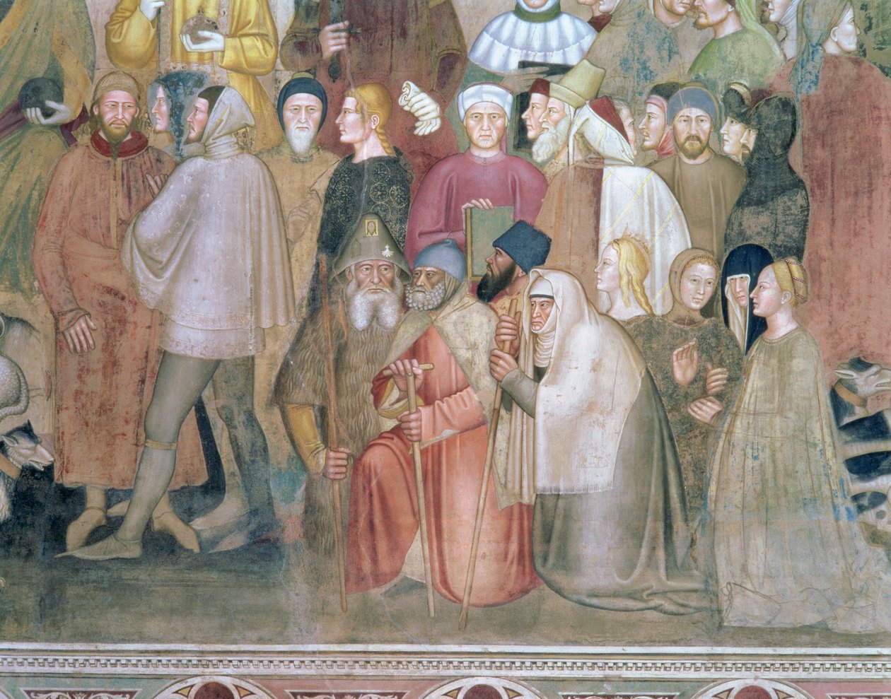 Die kämpfende und triumphierende Kirche (Detail) von Andrea di Bonaiuto