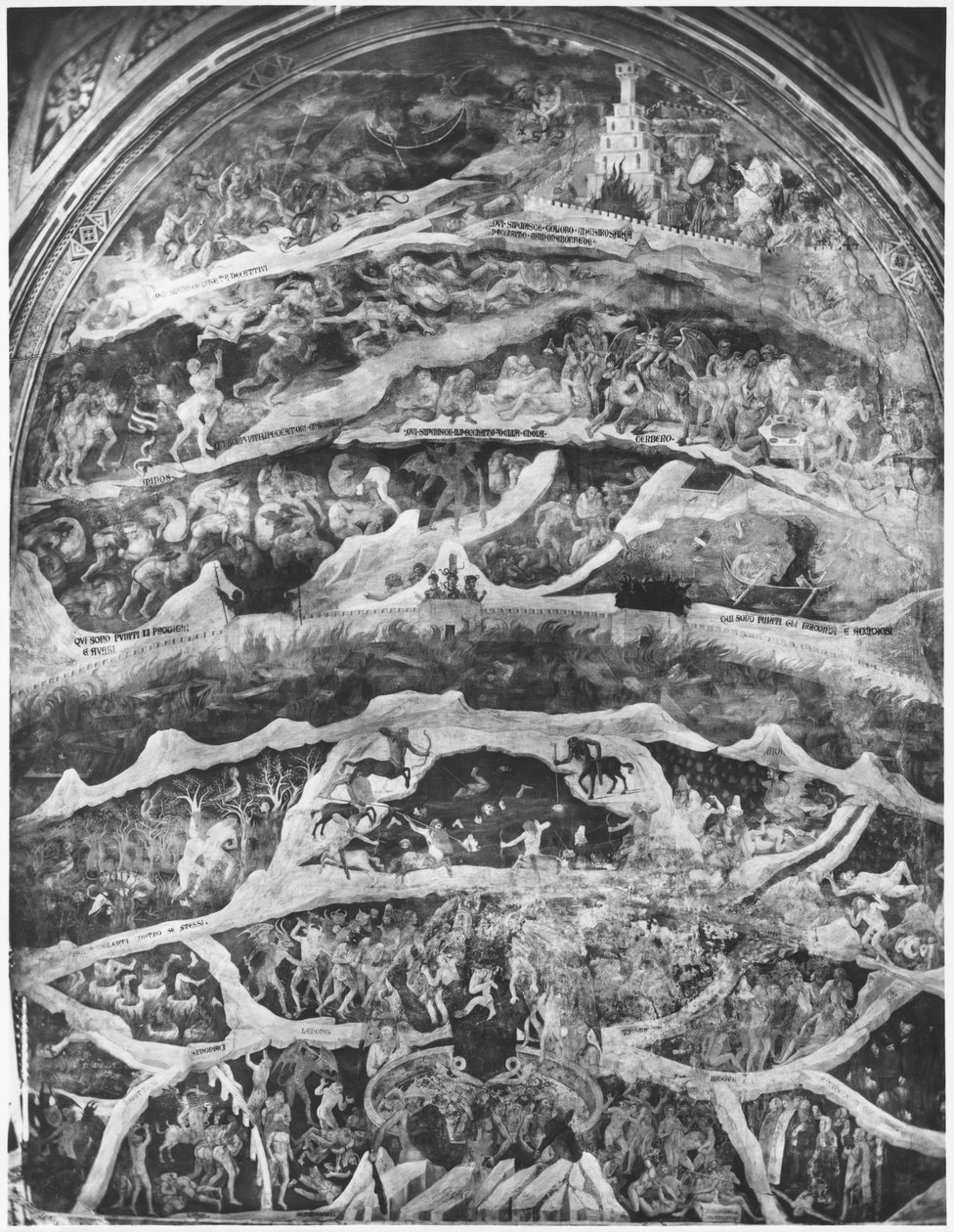 Hölle, aus Die Göttliche Komödie (Inferno) von Dante Alighieri (1265-1321) von Andrea di Cione Orcagna