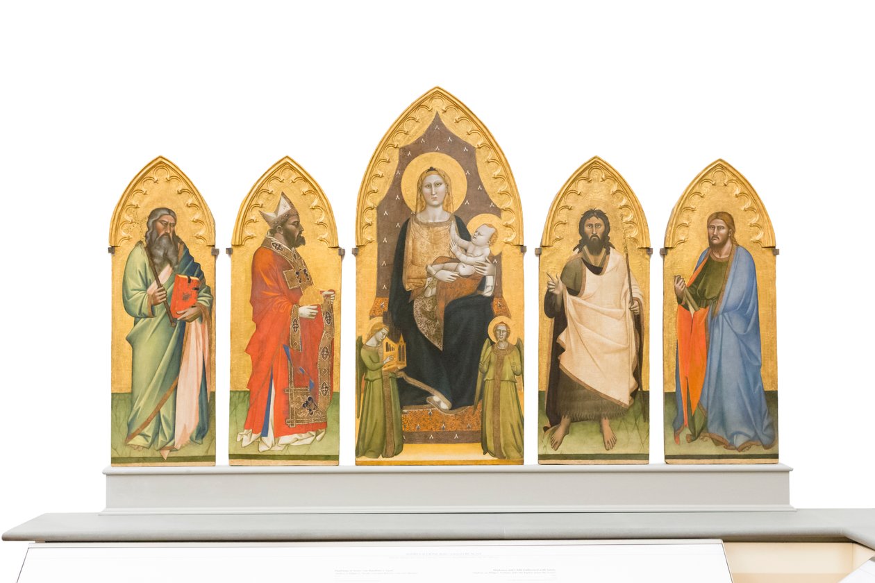 Madonna und Kind auf dem Thron mit Heiligen von Andrea di Cione Orcagna