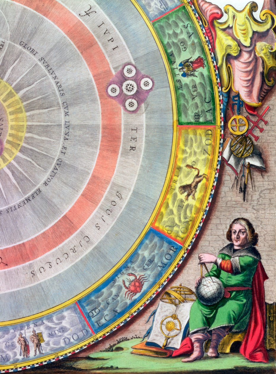 Nikolaus Kopernikus, polnischer Astronom, 1660-1661 von Andreas Cellarius