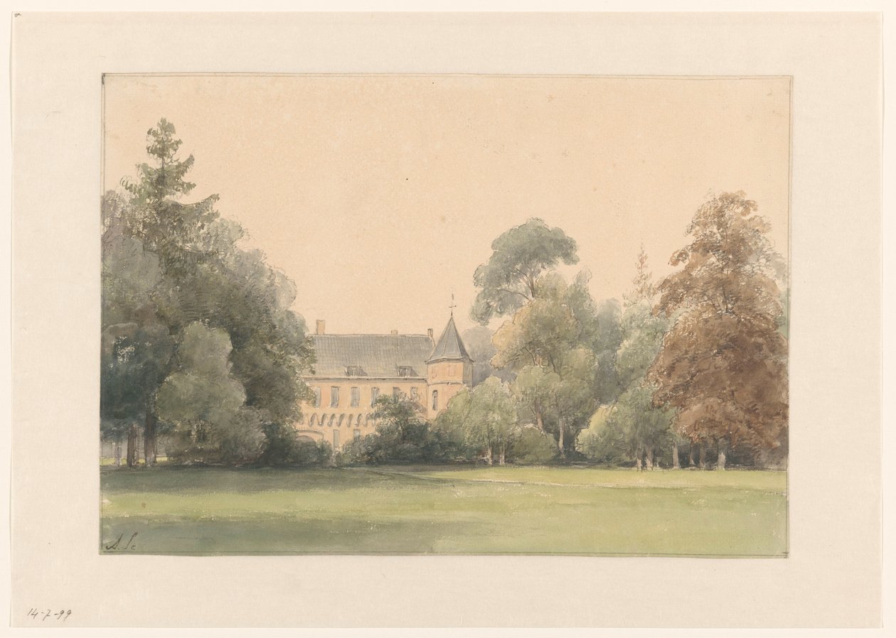 Ansicht auf das Alte Loo von Andreas Schelfhout