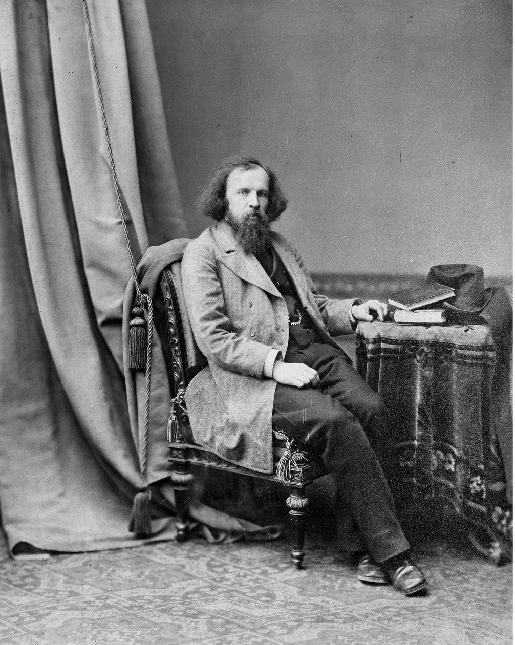 Porträt des Chemikers Dmitri Iwanowitsch Mendelejew von Andrei Osipovich Karelin