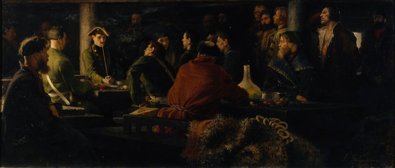 Die Spielzeugarmee von Peter I., 1892 von Andrei Petrovich Ryabushkin