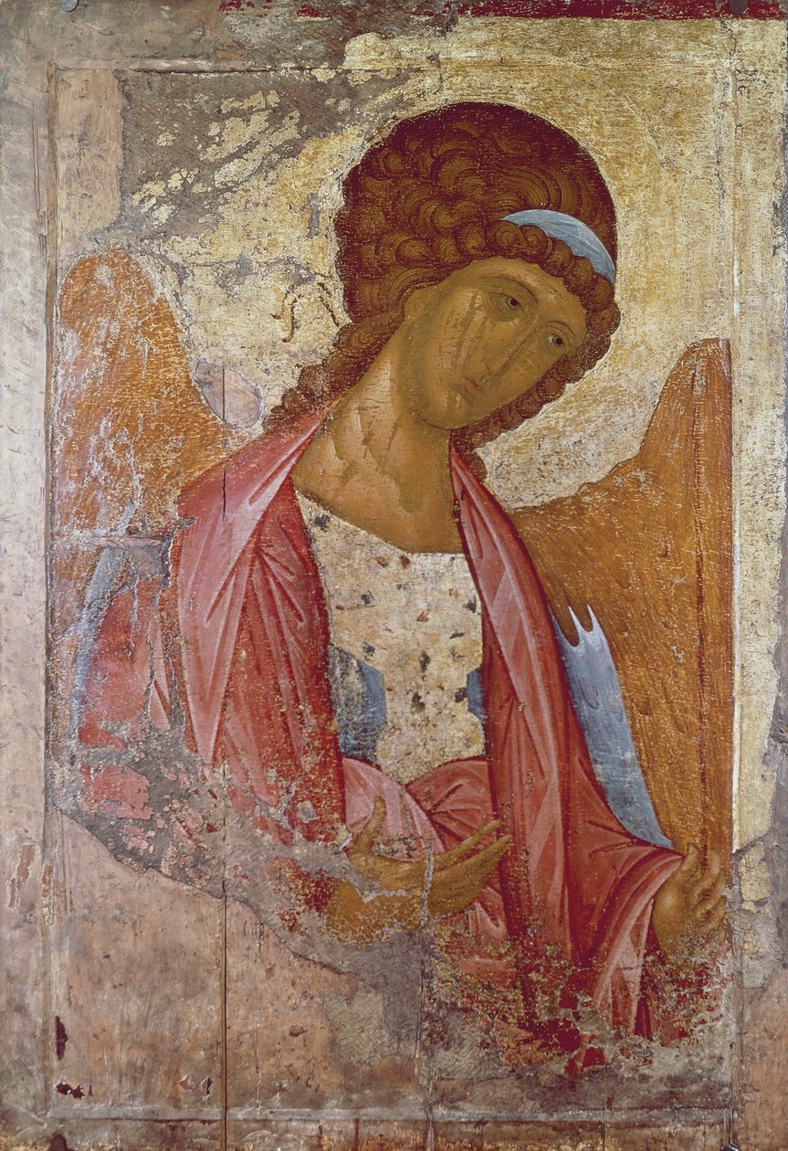 Der Erzengel Michael, von Andrei Rublev, zwischen 1410 und 1420 gemalt, Ikone von Andrei Rublev