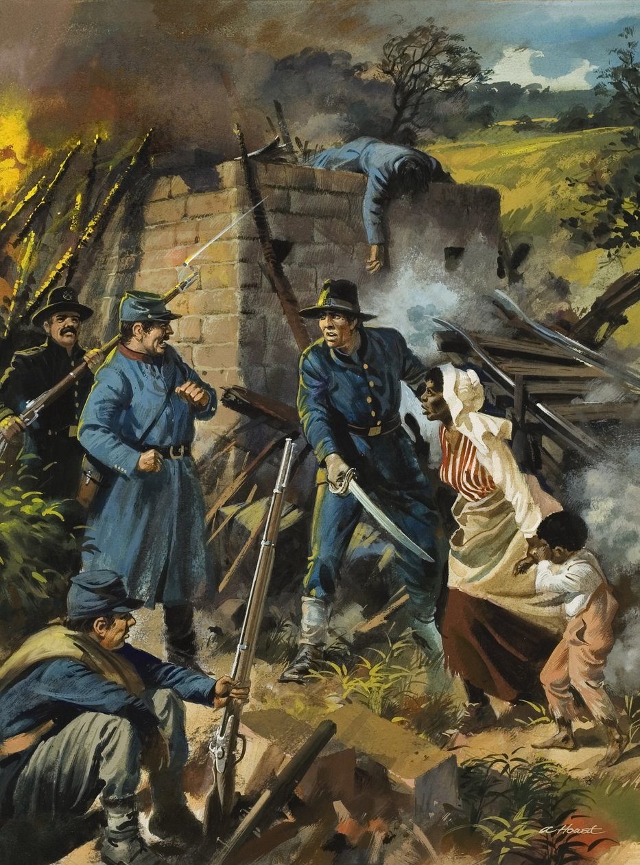 John Brown am 30. August 1856, als er eine Gruppe von Sklavereibefürwortern abfängt von Andrew Howat