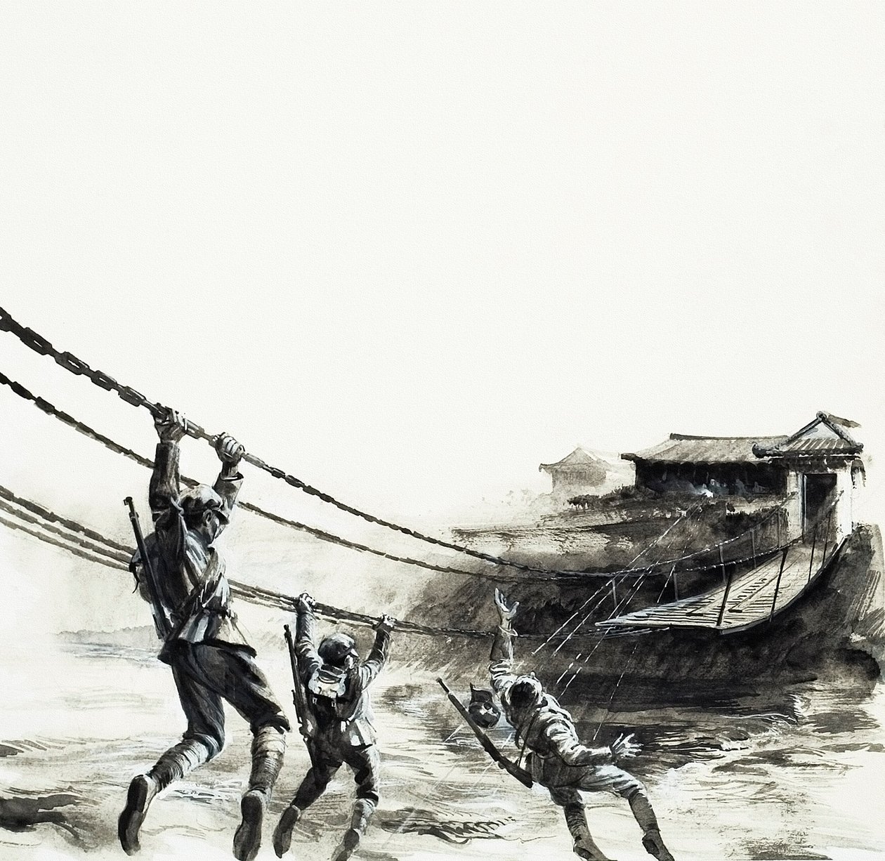 Die Schlacht an der Luding-Brücke von Andrew Howat