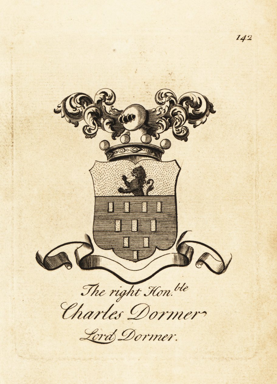 Wappen des hochverehrten Charles Dormer, Lord Dormer, 5. Baron Dormer von Andrew Johnston