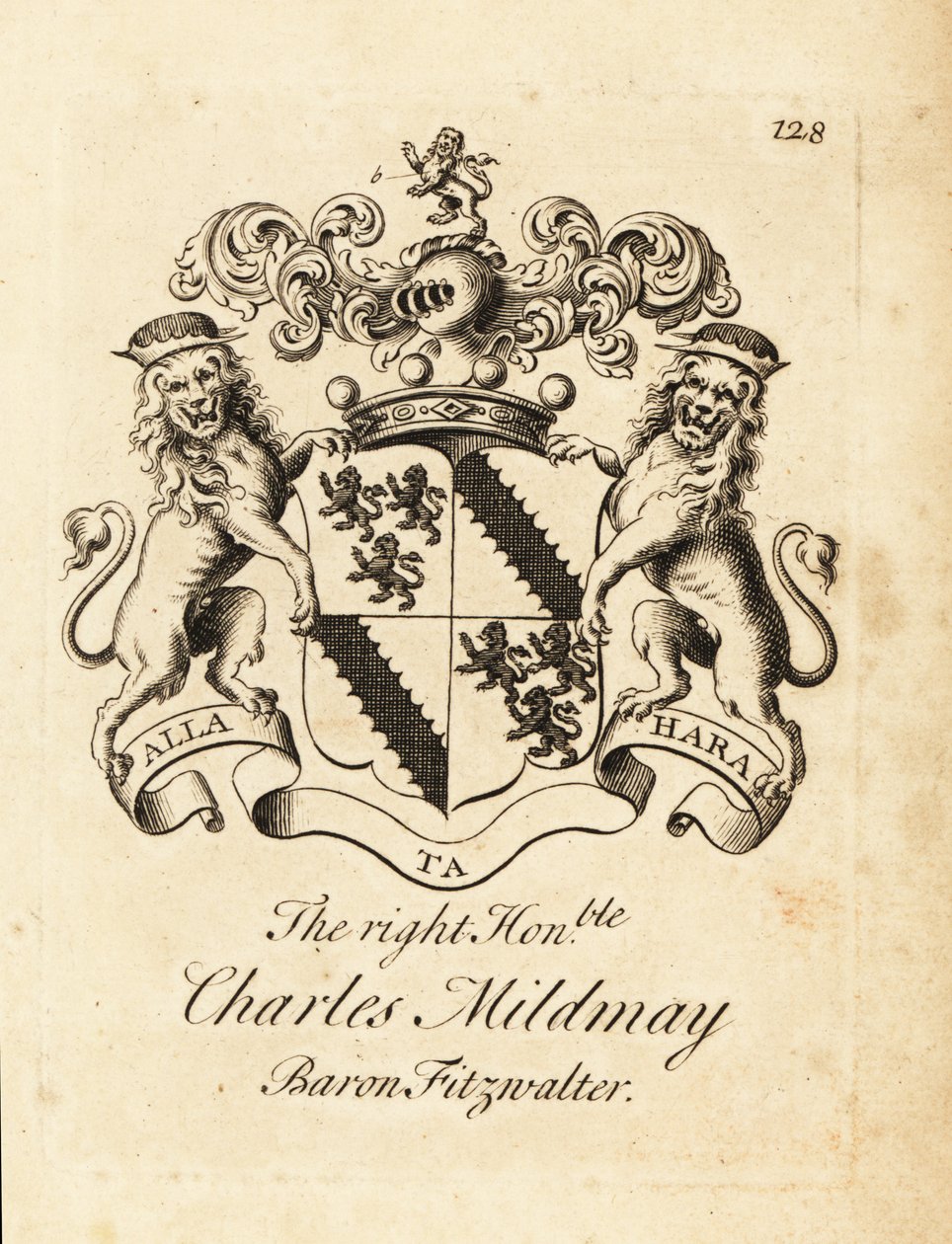 Wappen des Hochwohlgeborenen Charles Mildmay von Andrew Johnston