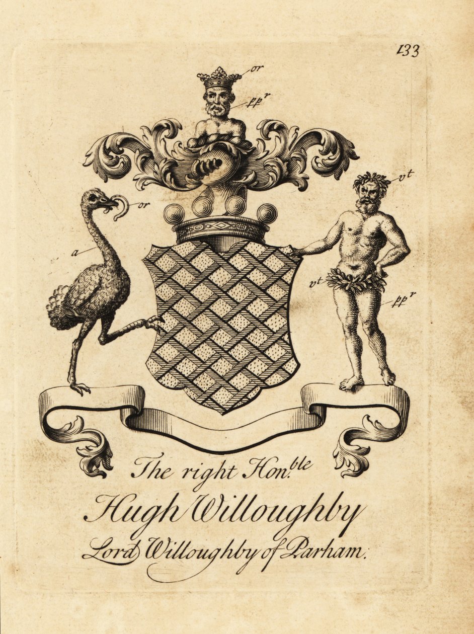 Wappen des hochverehrten Hugh Willoughby, Lord Willoughby of Parham