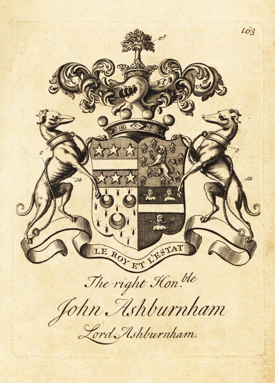 Wappen des Hochwohlgeborenen John Ashburnham, Lord Ashburnham von Andrew Johnston