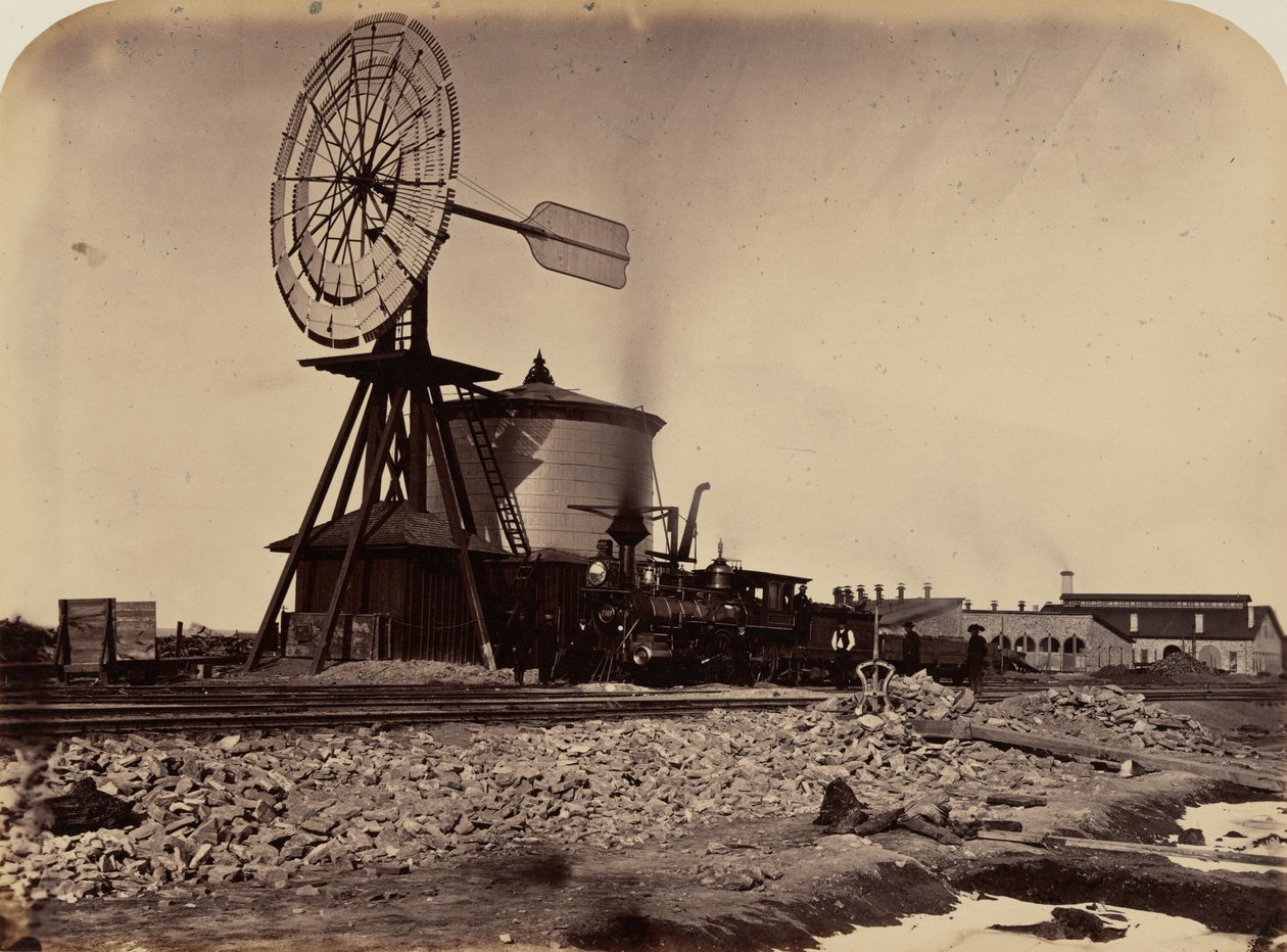 Tafel 16. Die Windmühle in Laramie, 1869 von Andrew Joseph Russell