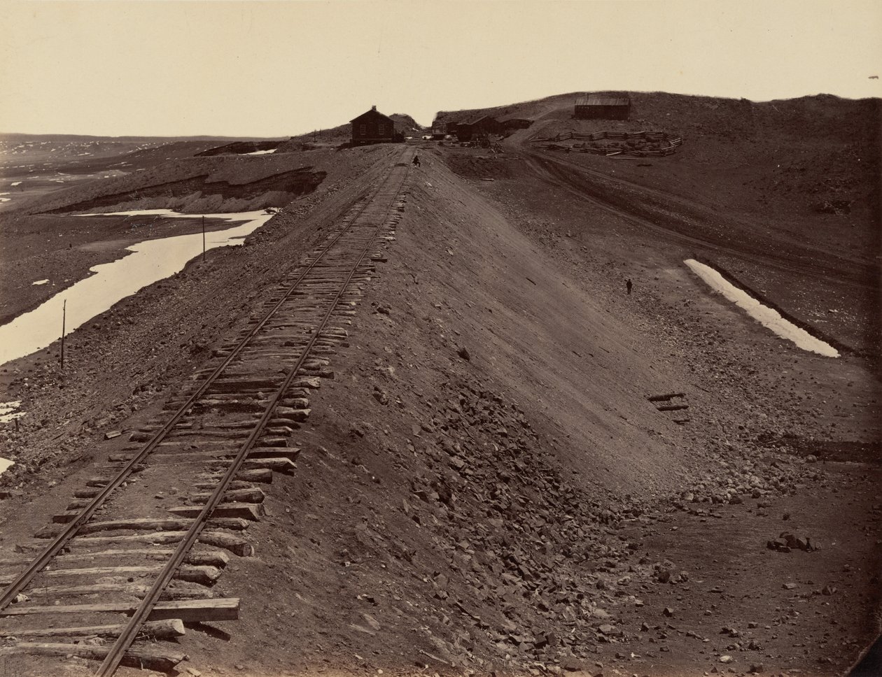 Tafel 2. Granit-Canyon, vom Wassertank, 1869 von Andrew Joseph Russell