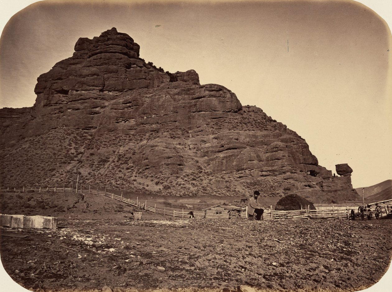 Tafel 34. Sentinel Rock, Weber Valley, 1869 von Andrew Joseph Russell