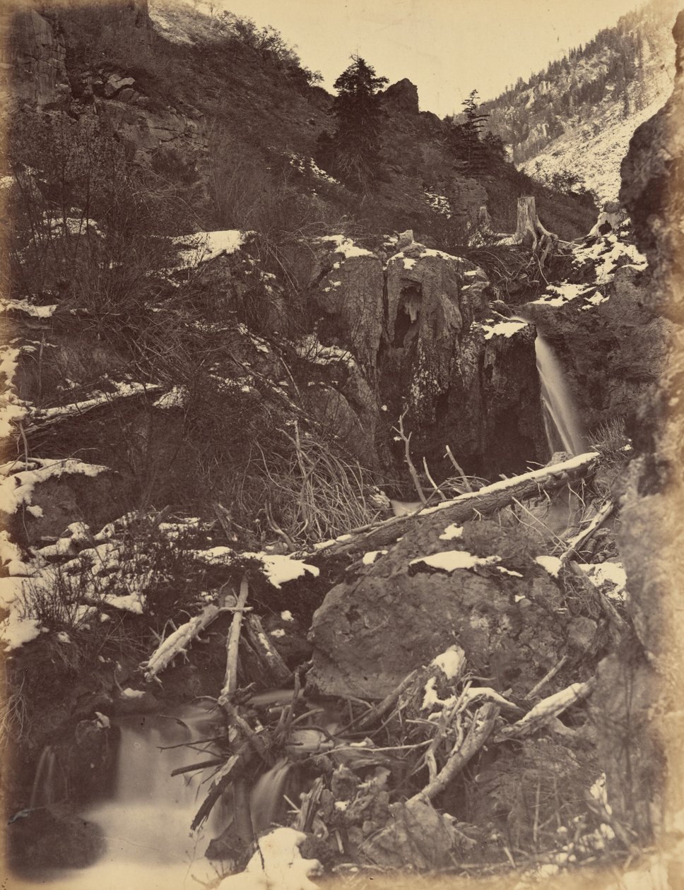 Tafel 46. City Creek Canon, nahe City Creek Falls von Andrew Joseph Russell