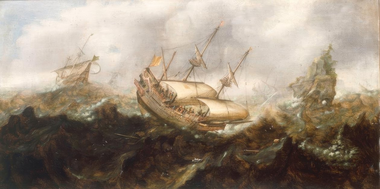 Schiffe in stürmischer See von Andries van Eertvelt