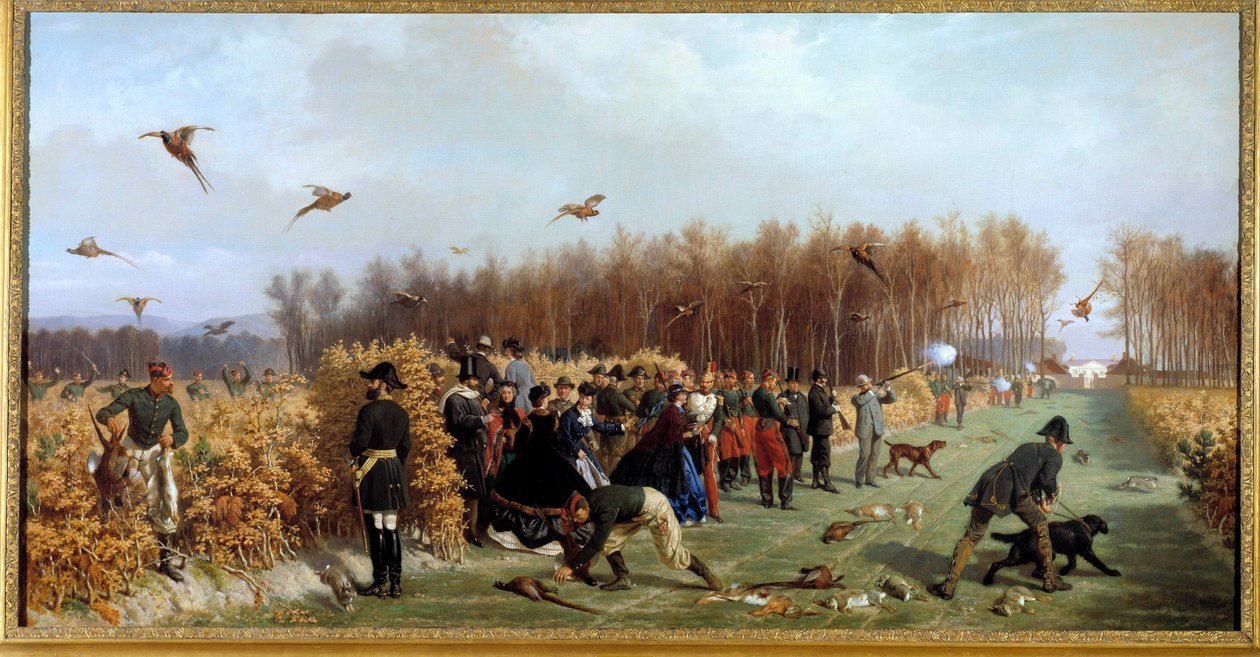 Jagd auf die Fasanerie von Ange Louis Janet