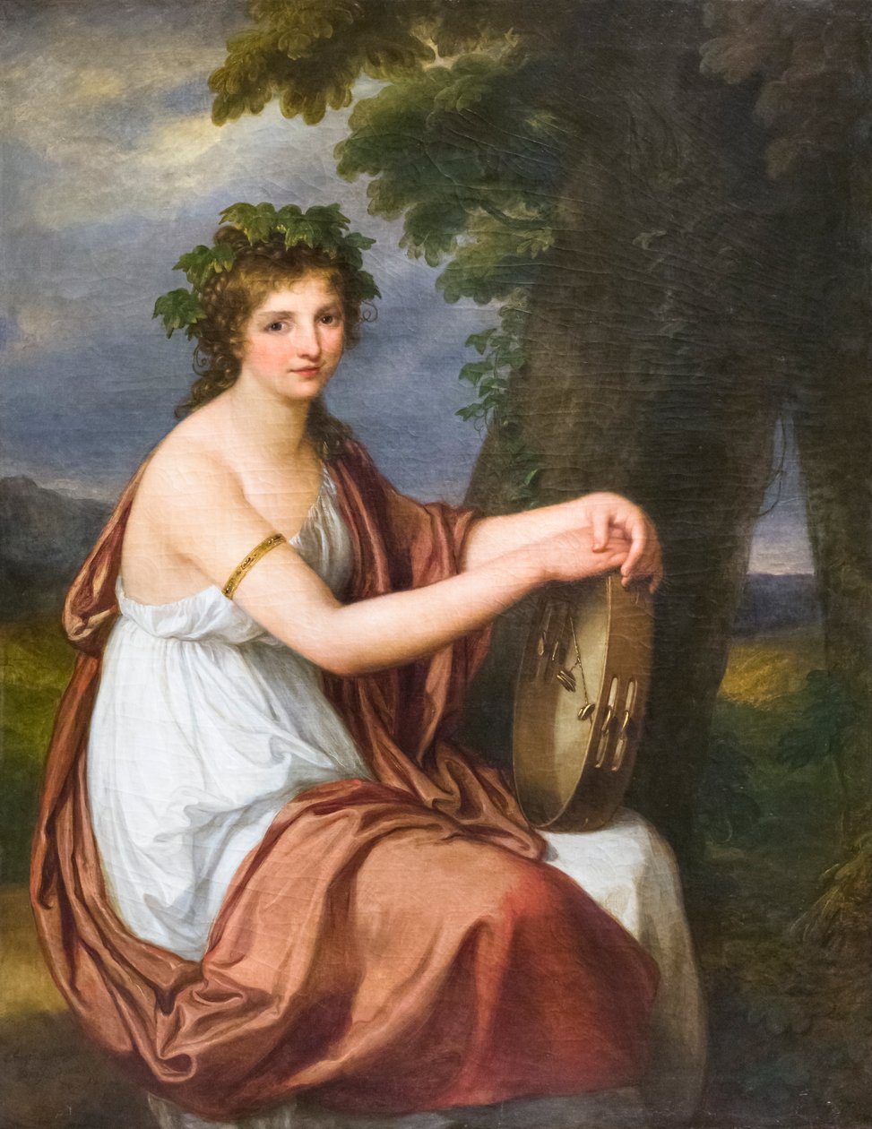 Porträt einer jungen Frau als Bacchantin von Angelica Kauffman