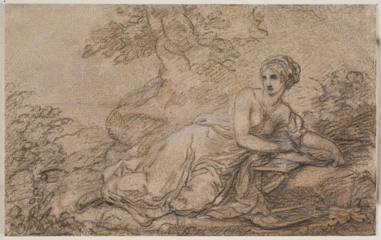 Eine Dichterin, möglicherweise Sappho von Angelica Kauffmann