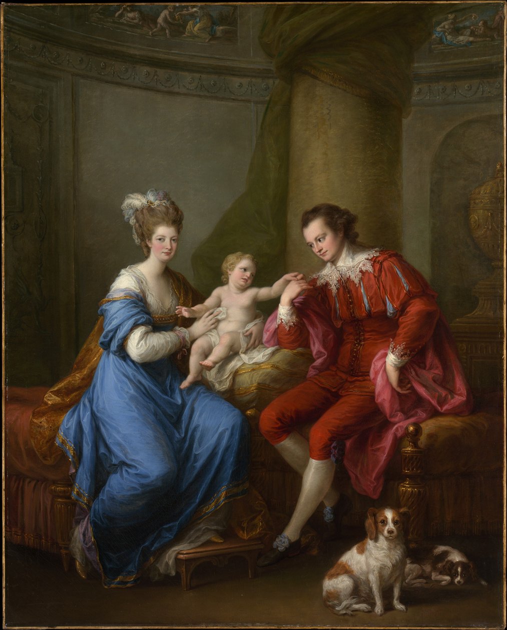 Edward Smith Stanley (1752–1834), Zwölfter Earl of Derby, Elizabeth, Gräfin von Derby (Lady Elizabeth Hamilton, 1753–1797), und ihr Sohn (Edward Smith Stanley, 1775–1851) von Angelica Kauffmann