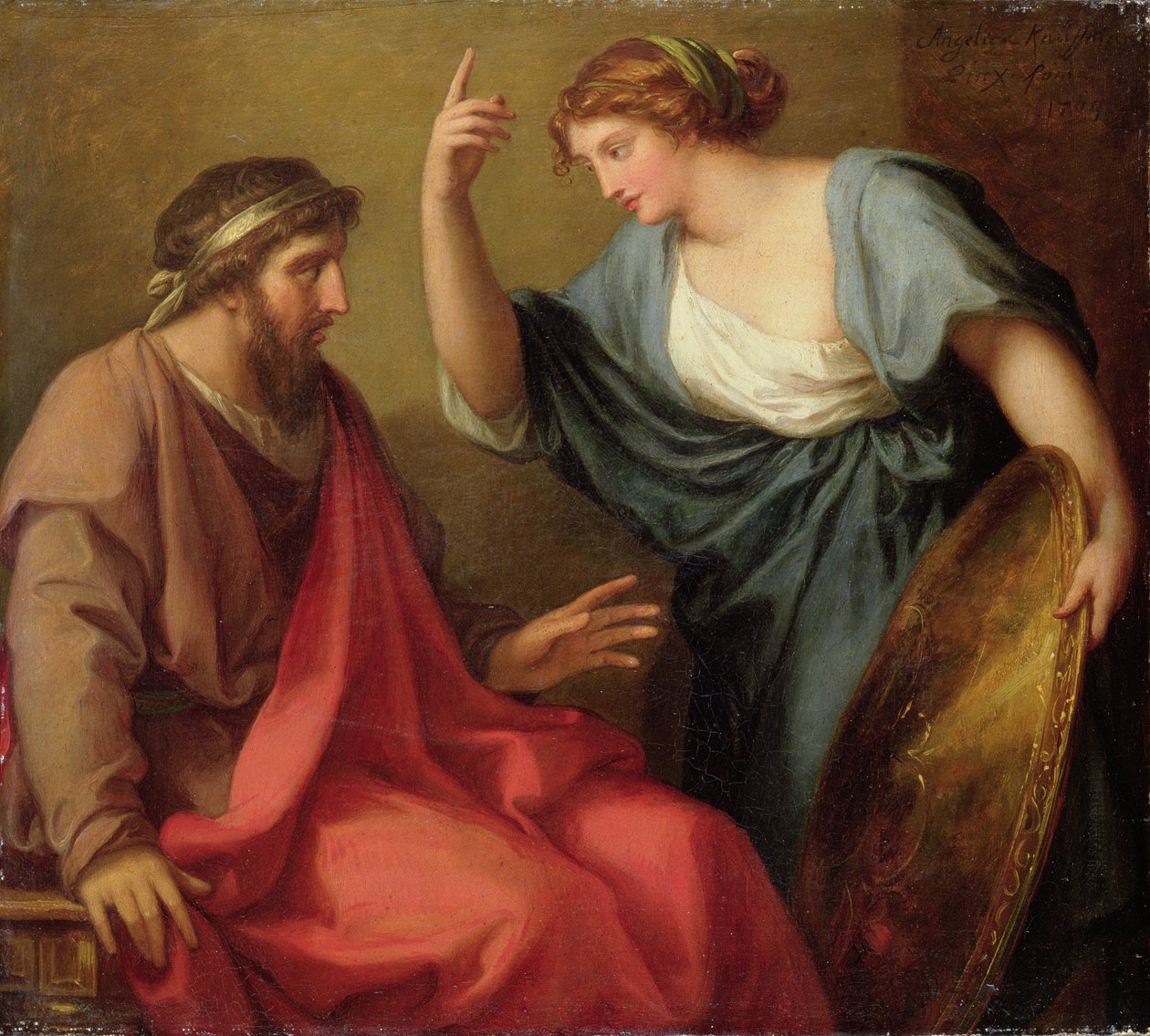Egeria überreicht Numa Pompilius seinen Schild, 1794 von Angelica Kauffmann