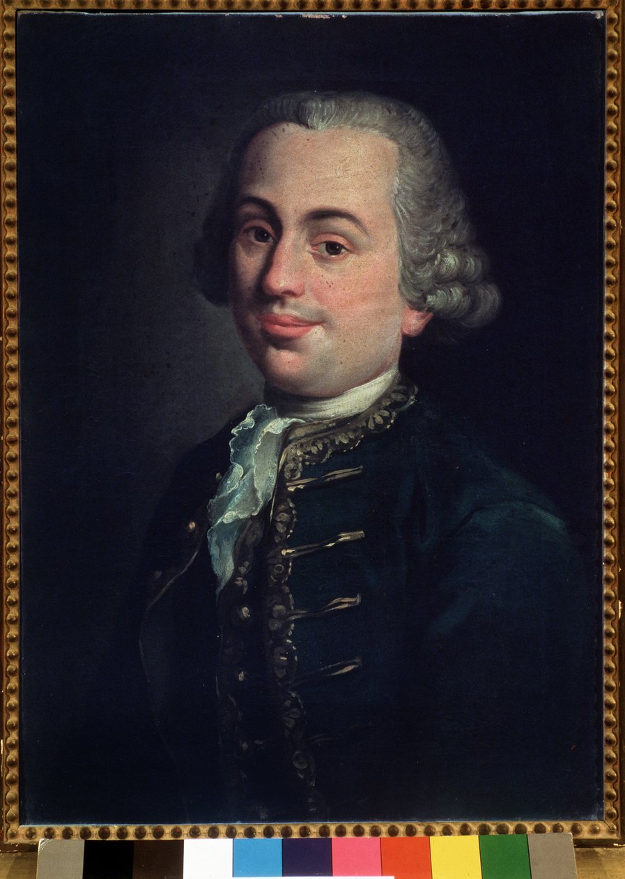 Porträt des italienischen Geigers Michelangelo Emiliani (1737-1779) von Angelo Crescimbeni