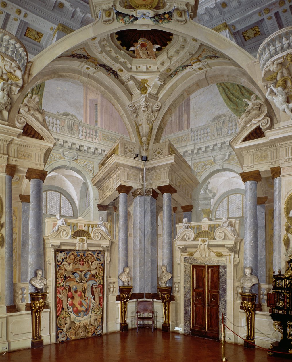 Ansicht des Inneren der Sala dell'Udienza (Audienzsaal) 1638-44