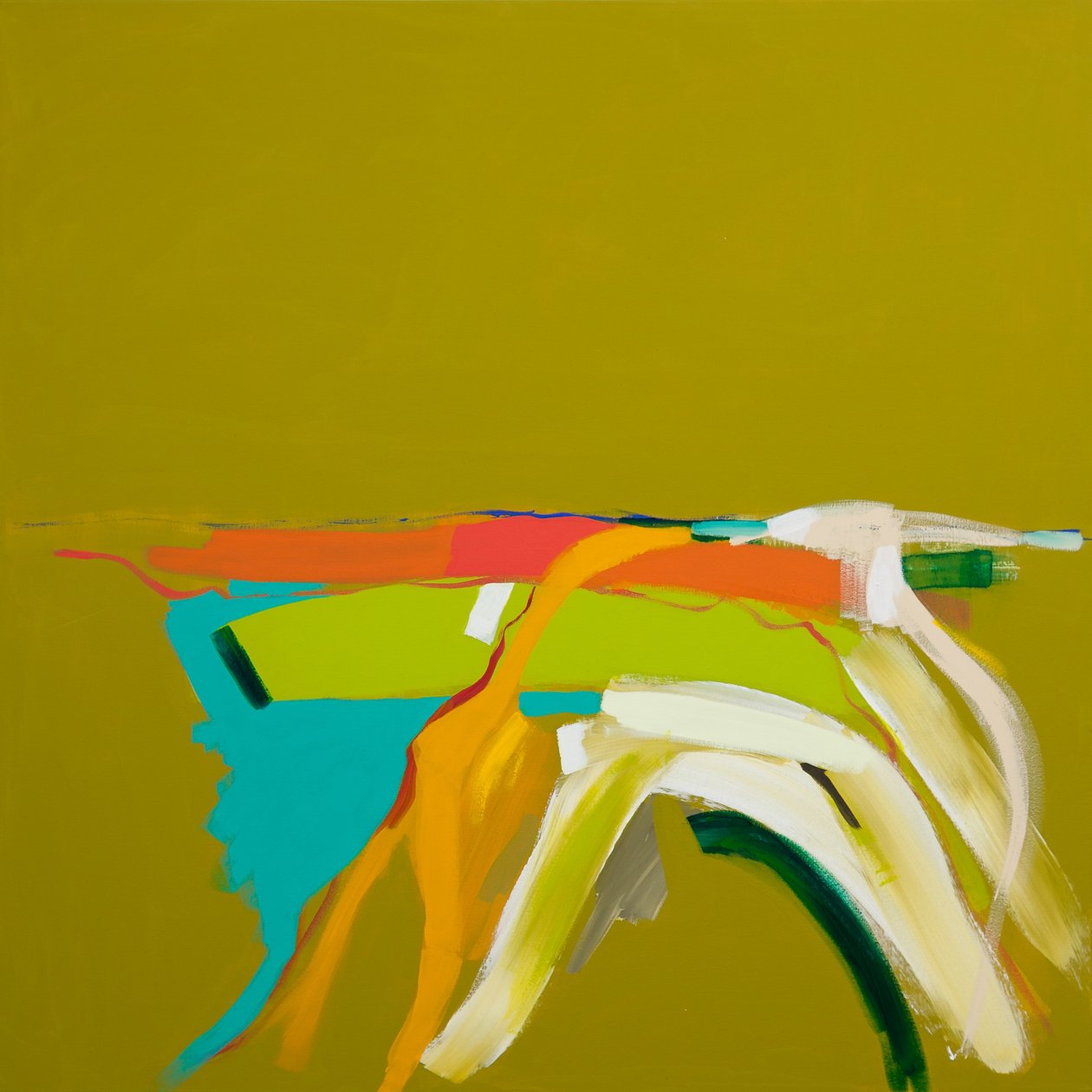 Sonnenbeschienene Landschaft, 2014 von Angie Kenber