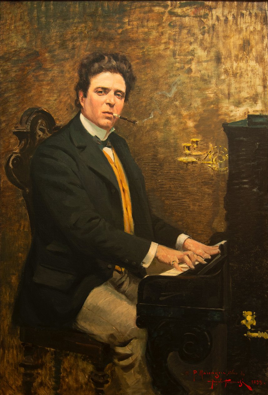 Porträt des Komponisten Pietro Mascagni 1863-1945, 1899 von Angiolo Tommasi