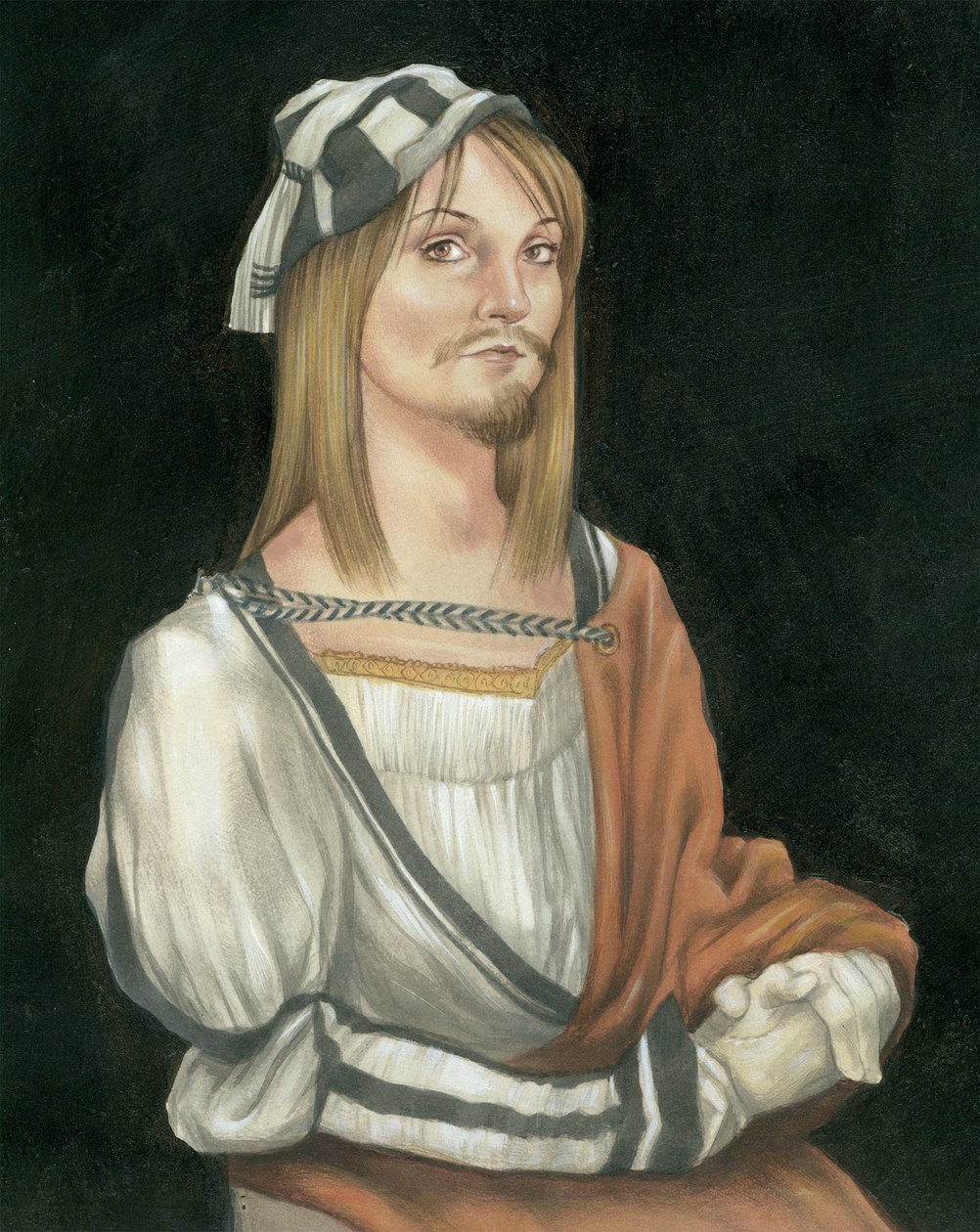 Selbstporträt mit Gesichtsbehaarung, 2011 von Anita Kunz