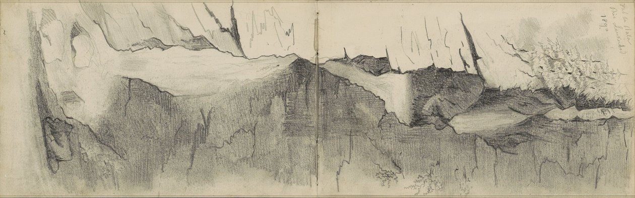 Wasserfall im Dala-Tal bei Leukerbad von Anna Catharina Maria van Eeghen (possibly)