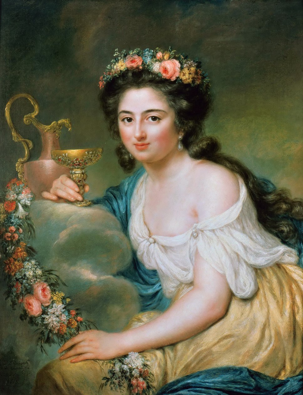 Porträt von Henriette Herz, geb. De Lemos 1764-1847 als Hebe, 1778 von Anna Dorothea Therbusch
