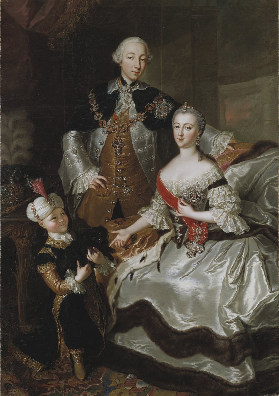 Porträt von Großfürst Peter Fjodorowitsch und Großfürstin Katharina Alexejewna von Anna Rosina Lisiewska